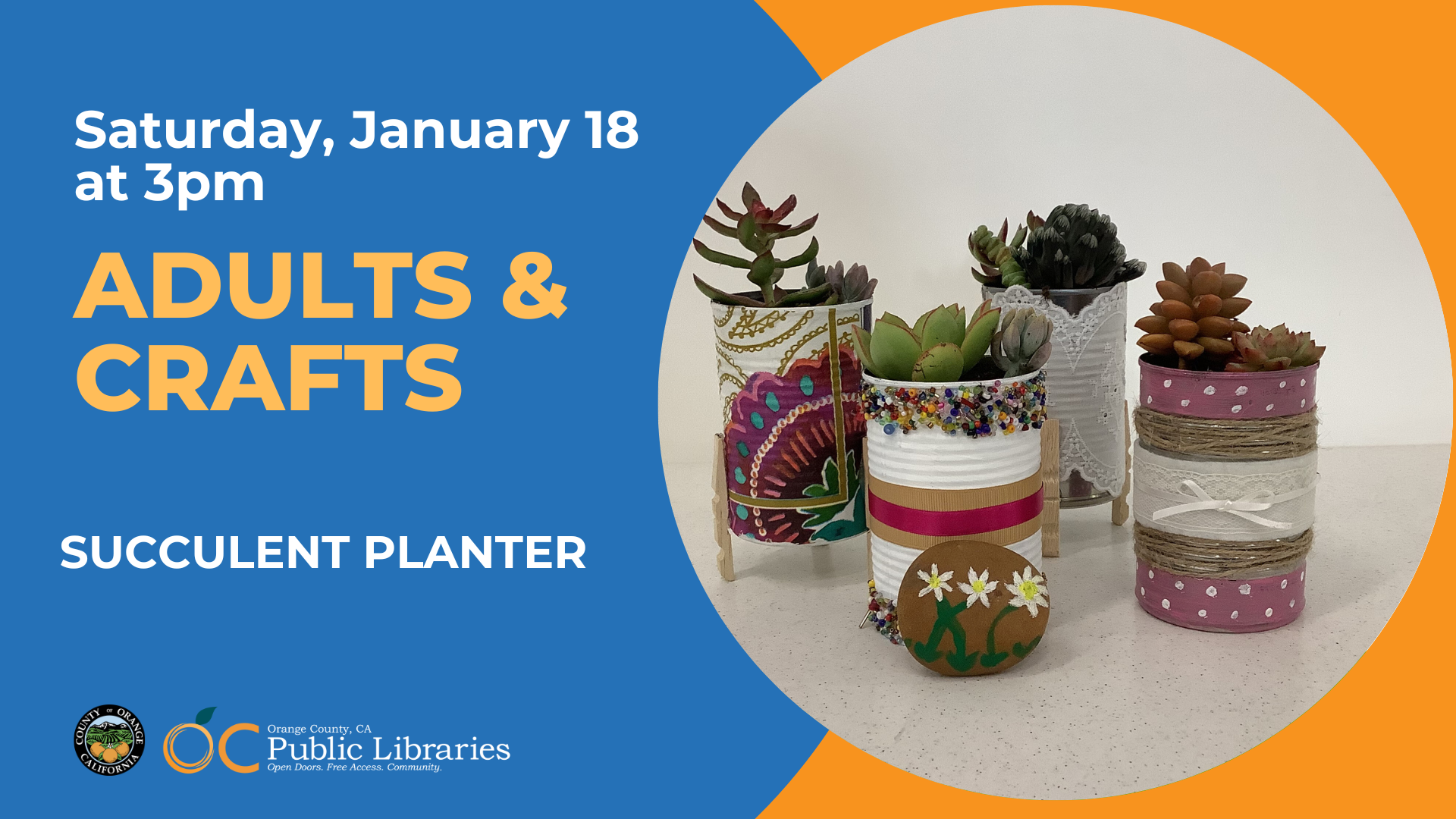 OC Public Library: Succulent Planter