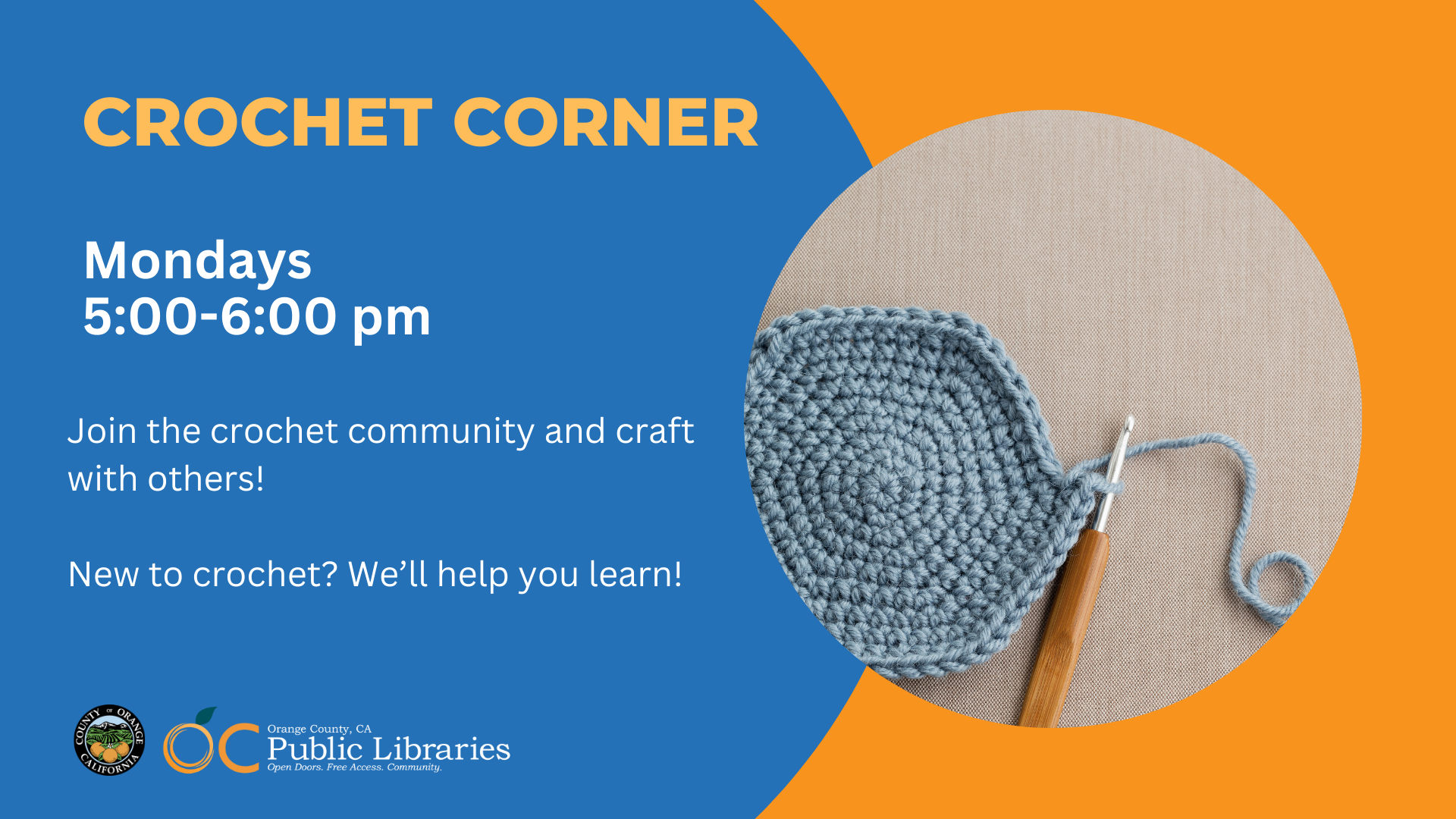 OC Public Libraries: Crochet Corner