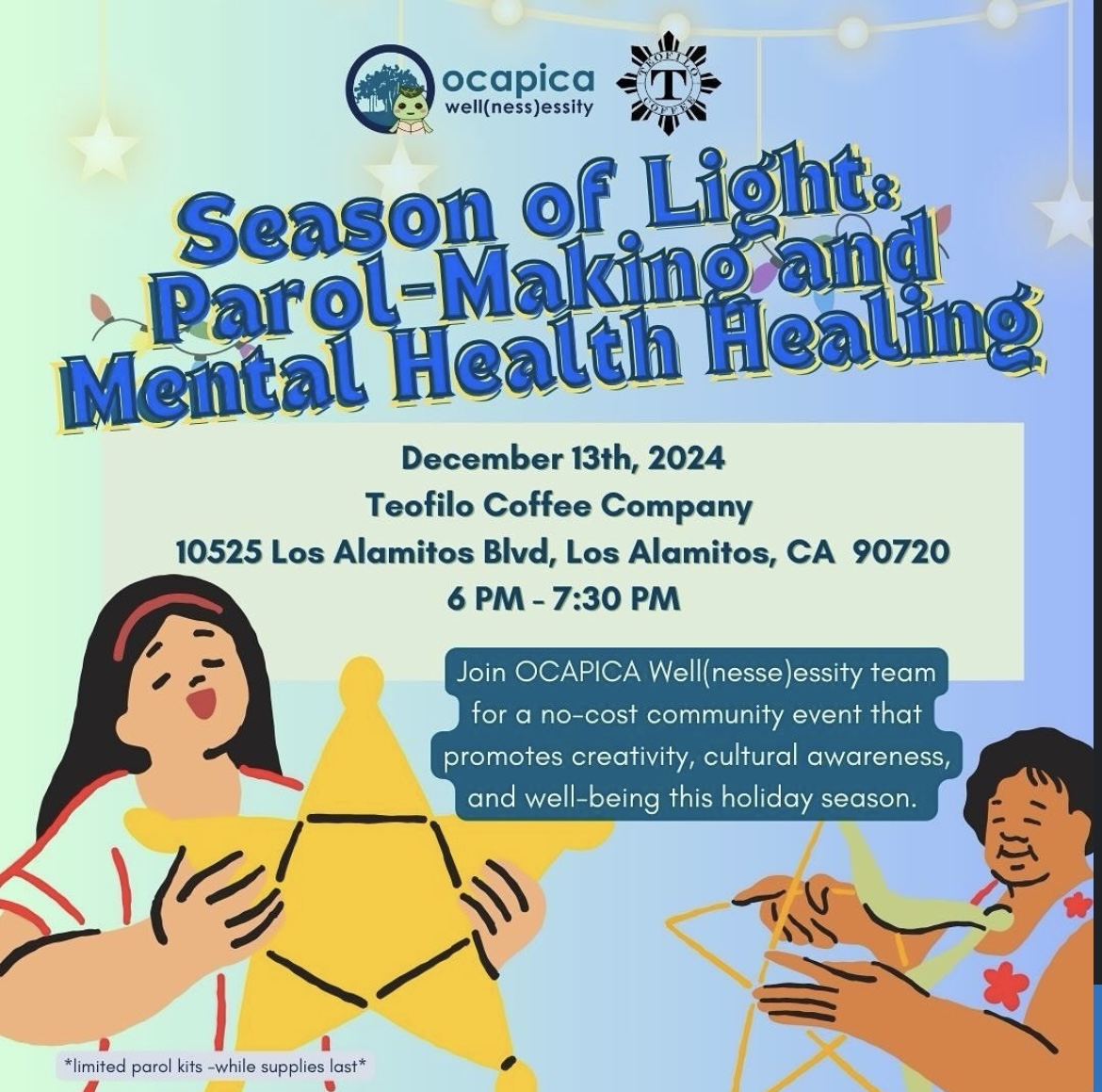 OCAPICA Wellness Season of Light: Parol-Making and Mental Health Healing