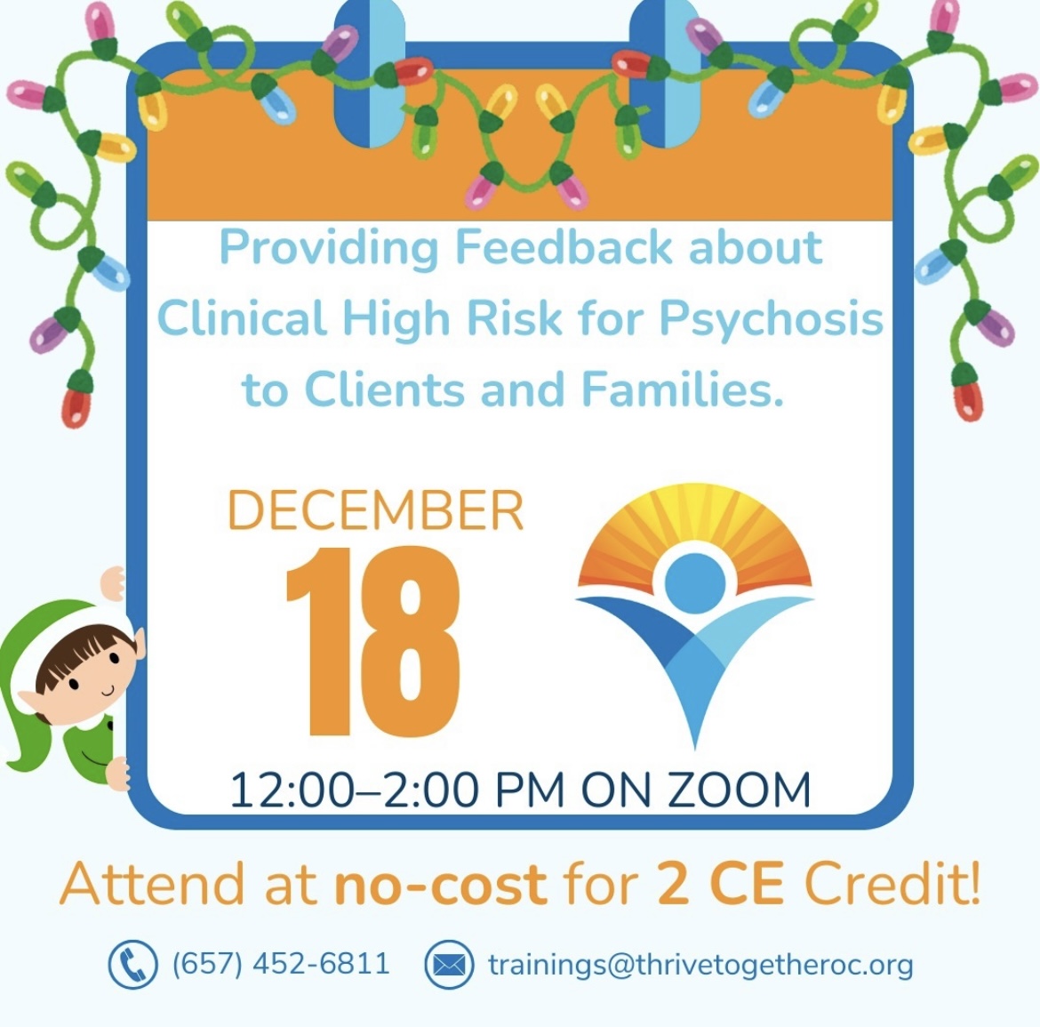 Thrive Together OC: Providing Feedback about Clinical High Risk for Psychosis to Clients and Families