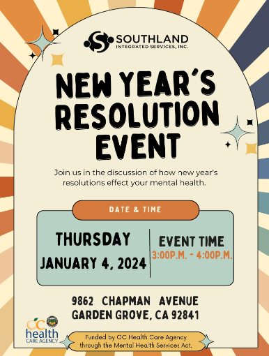 New Year’s Resolution Event