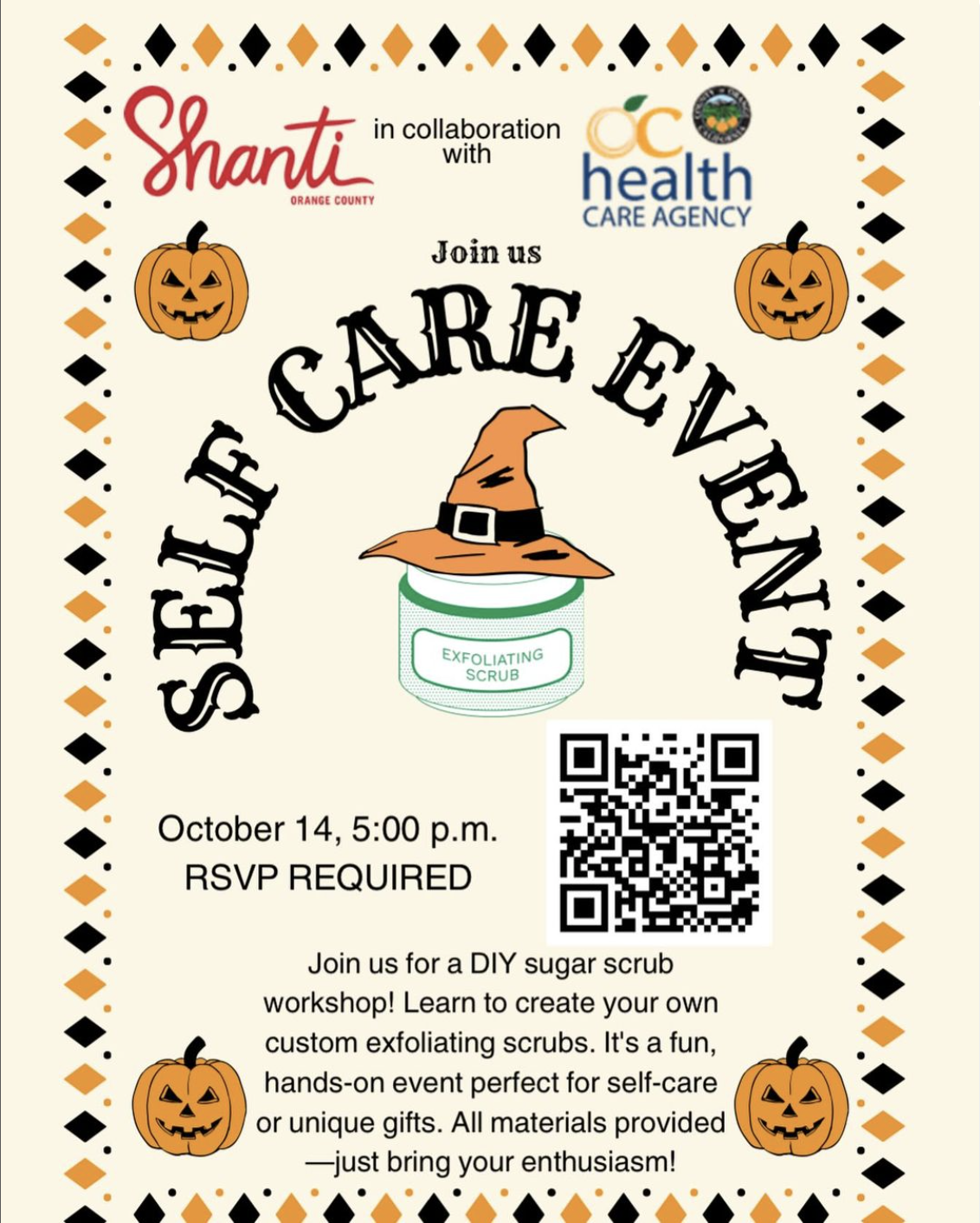 Self Care Event with Shanti OC