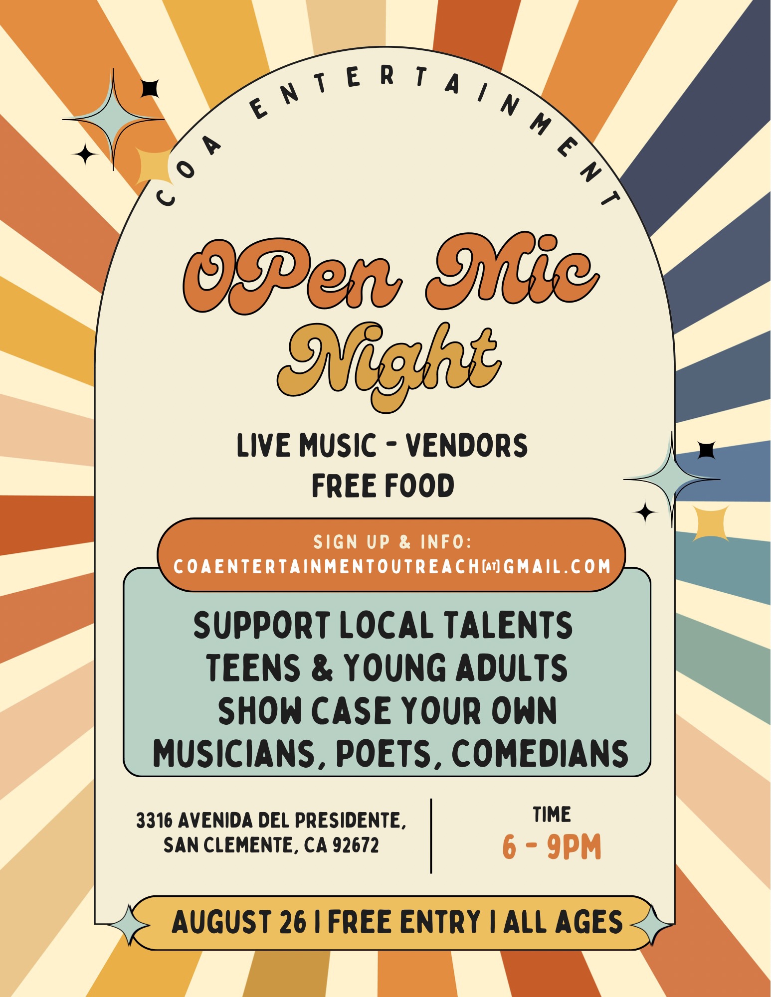 COA Open Mic Night