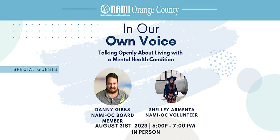 NAMI In Our Own Voice: talk openly about living with a mental health condition