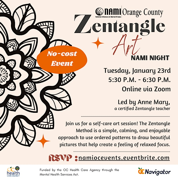 Virtual Zentangle Art Session - NAMI Night